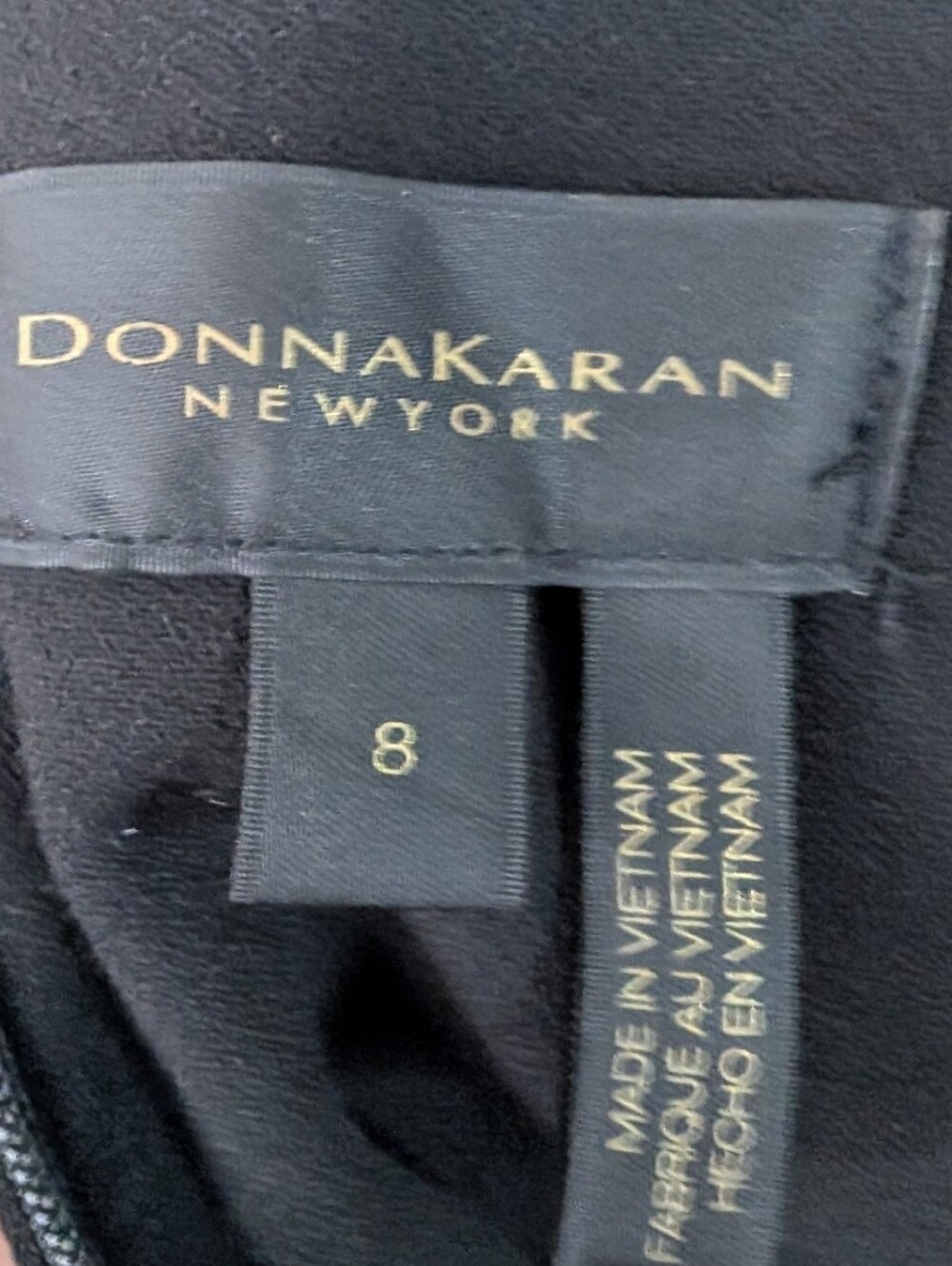 Donna Karan New York Black Belted Sheath Dress ... Size 8 - Picture 5 of 7